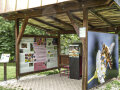 Blick auf den neu gestalteten Bienenpavillon.