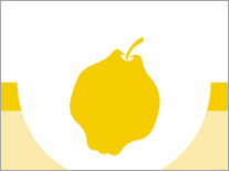 Ein Symbol einer gelben Quitte.