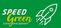 Grünes Logo mit dem weißen Schriftzug 