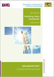 Titelseite des LWG-Jahresberichtes mit einem Thermometer.
