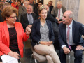 Landtagspräsidentin Barbara Stamm mit Weinkönigin Silena Werner und Weinbaupräsident Artur Steinmann